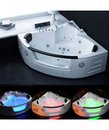 Whirlpool massage hydrotherapy White corner bathtub hot tub 2 two person 59.05" - $3,169.00