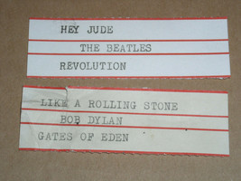 The Beatles Bob Dylan Juke Box Strips Pair Of Vintage 45 Rpm Phonograph ... - £11.85 GBP