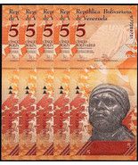 VENEZUELA  2007-13  Lot 5  UNC 5 Bolivares Banknote Paper Money Bill P-89 - £2.75 GBP