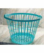 Large Slotted Plastic Laundry Blue Basket 12x17.5-in - $17.70