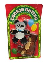 Vintage Lone Toy Tree Cookie Cutters Bear Shape 2 Pk Stainless Steel NIP - £4.74 GBP