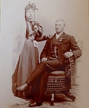 Cabinet Card Photo Marriage Wedding Photo Detroit Minnesota MN Ryerson Studio - £14.02 GBP