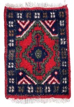 Handmade vintage Oriental rug 1.3&#39; x 1.9&#39; (40cm x 58cm) 1970s - 1C883 - $6,290.16 MXN