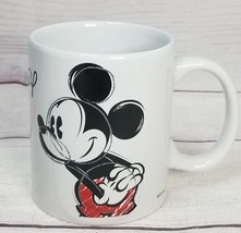Disney Zak! Designs Mickey Mouse Cup Mug Sketch Drawing Red Black White  - $13.81