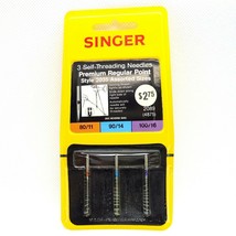 Vintage Singer Self-Threading Needles Set of 3 Various Style 2035 West G... - $6.79