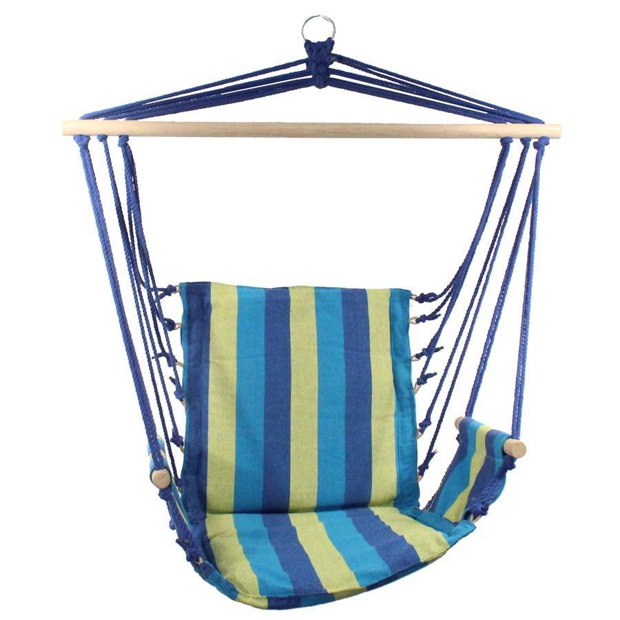 Primary image for Innovation Nature - Hanging Chair with Rope Structure, 98cm x 52cm, Blue