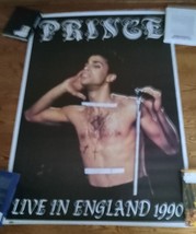PRINCE LIVE ON STAGE IN ENGLAND 1990!!  39 1/4 X 55 INCHES POSTER!! ONE ... - £51.26 GBP