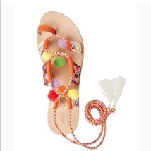 chase + Chloe orange Simone lace up sandals Women’s Size 11 - $39.59