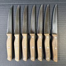 Set of 7 Chicago Cutlery USA Walnut Handle Steak Knives - $29.69