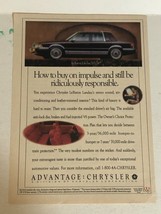 1990s Chrysler LeBaron Landau Vintage Print Ad Advertisement pa31 - $7.91