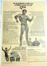   1976 Joe Weider Ad Featuring Arnold Schwarzenegger Franco Columbu  - $7.99