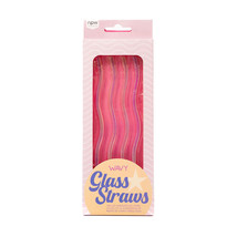 NPW Gifts Good Vibes Wavy Glass Straws - £35.52 GBP