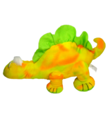 Dinosaur Orange Colorful Spotted Dino Plush Stuffed Animal 8 in Tall 15 ... - $10.95