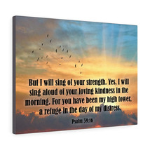  Psalm 59:16 Sing of Your Strength Bible Verse Canvas Christian  - £68.33 GBP+