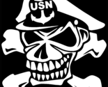 Medium Navy Senior Chief Skull &amp; Crossbones Vinyl Decal Sticker US Seller - $15.43+