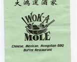 Wok A Mole Chinese Mexican Mongolian BBQ Buffet Restaurant Menu San Anto... - $18.81