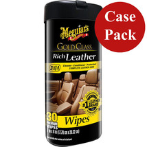Meguiar&#39;s Gold Class Rich Leather Cleaner &amp; Conditioner Wipes *Case of 6* - £46.34 GBP