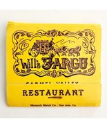 Will&#39;s Fargo Restaurant Carmel Vintage Matchbook California Unstruck E77R1 - $27.15 CAD