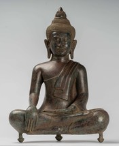 Antique Khmer Style Bronze Enlightenment Bayon Buddha Statue - 46cm/18&quot; - £1,557.09 GBP