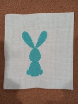 Completed Easter Bunny Rabbit Finished Cross Stitch Diy - $7.95