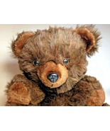 Vintage Teddy Bear Plush Cuddle Wit Dark Chestnut Brown Grizzly Stuffed Animal  - $49.00