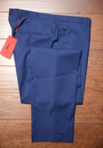 HUGO BOSS Homme Simmons 100% Laine Reg Fit Bleu Robe Pantalon sans Ourlet Eu 52 - £51.61 GBP