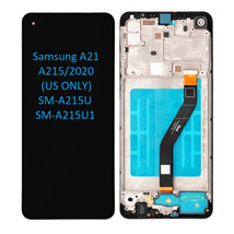 For Samsung A21 A215/2020 Lcd Screen Replacement W/ Frame Black (Us Only) - £38.60 GBP