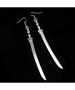 KATANA SWORD EARRINGS 4.5&quot; Long Samurai Blade Ninja Martial Arts Knife D... - £7.19 GBP