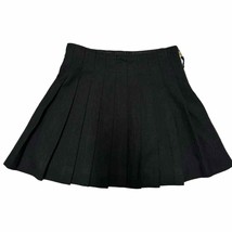 Crewcuts Girls Solid Black Pleated Mini Adjustable Skirt Size 7 Small J.Crew - £18.99 GBP