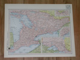 1951 Original Vintage Map Of Ontario Toronto / Manitoba / Canada - $26.53