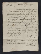 1777 Antique Letter Exchange Tea For Rent Signed Jane Bowmaker Alnwick Mr. Adams - £70.97 GBP