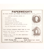 1967 Franklin Schuell Antique Paperweights Advertisement South Bend Indi... - €17,15 EUR