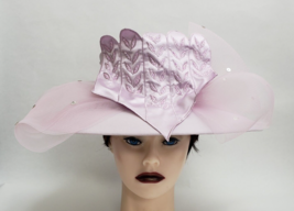 Women&#39;s Lisa Rene Church Dress Hat Lavender Size 22.75&quot; - £38.62 GBP