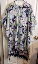 Charlie Paige Tropical Swim Cover Up Duster One Size Cotton Lightweight NWOT  - £17.54 GBP