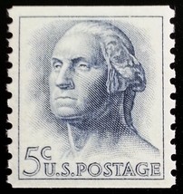 1962 5c George Washington, Coil Scott 1229 Mint F/VF NH - $1.68