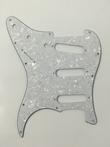 Guitar Pickguard for Fender US Stratocaster Start SSS 11 Hole 4 Ply White Pearl - £11.78 GBP