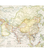 1920 Map Asia Arabia British India Russia Sinkiang Persia Political Vint... - $41.13 CAD