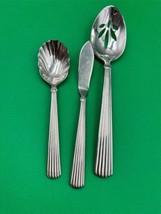 3 Servers Waterford Stainless Steel CARLETON Slotted Sugar Spoons Spreader - $49.99