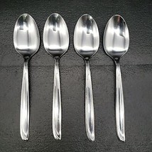 Sand Dune by Oneida Silver Groove Down Side Set of 4 Table Spoons Stainless - £9.42 GBP