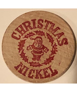 Vintage Christmas Wooden Nickel Happy Holiday 1971 - $4.94