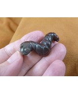 (Y-CATE-560) little red green INCH WORM CATERPILLAR gemstone Stone carvi... - $19.15 CAD