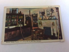 Postcard MI Historic Walker Tavern Irish Hills Vtg Interior View - £17.76 GBP