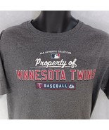 Majestic Minnesota Twins T-Shirt Property Of Medium Gray - £13.33 GBP
