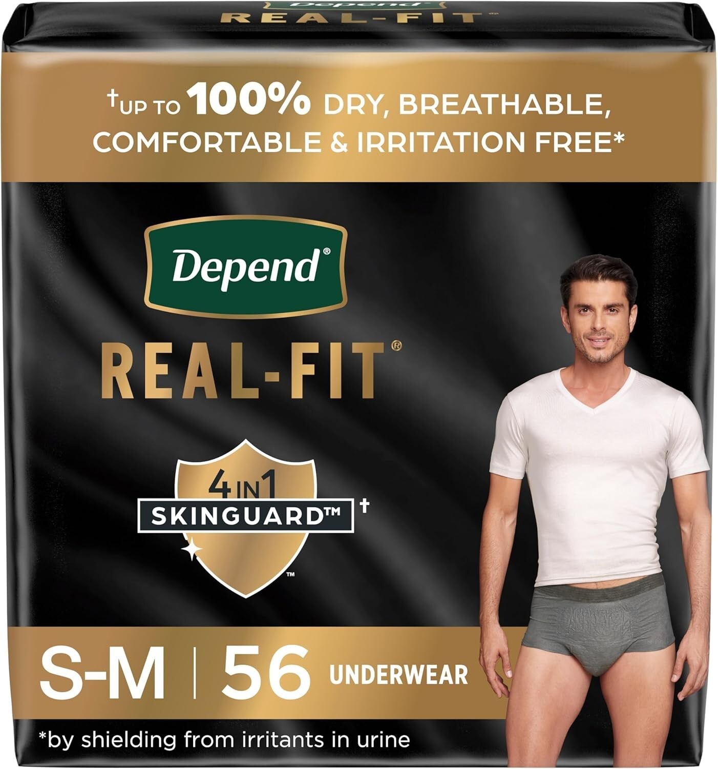 Depend Real Fit Maximum Absorbency Underwear for Men  53Ct S/M Grey OPEN BAG Item image 5