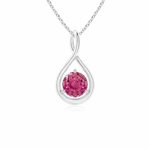 Authenticity Guarantee

Solitaire Pink Sapphire Infinity Twist Pendant in 14K... - £777.37 GBP