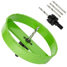 Hlofizi 6-3/8 Hole Saw For 6&quot; Recessed Lights, Green, Cutting Plaster Dr... - £31.63 GBP