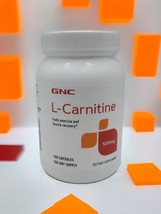 GNC L-Carnitine 500 MG Dietary Supplement 120 Capsules SEALED 12/2024 - £19.32 GBP
