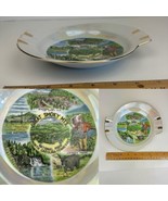 Vtg Ceramic Iridescent Ashtray Souvenir Great Smoky Mts National Park NC... - £12.62 GBP