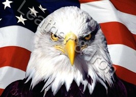New American Flag Bald Eagle Design Checkbook Cover - £7.92 GBP