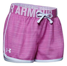 Under Armour Girls&#39; UA Play Up Mesh Shorts Optic Purple  Large 1328010-665 - £23.59 GBP